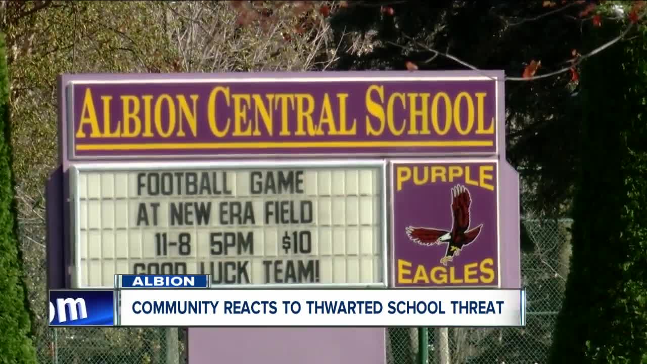 Community reacts to thwarted school threat in Albion