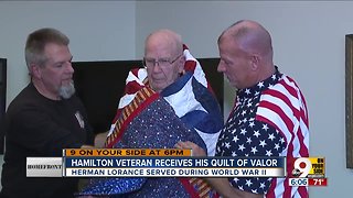 Homefront: Veteran receives quilt of valor