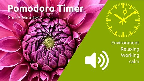 Pomodoro Timer 8 x 25min ~ Environment - Calm & Relaxing Music