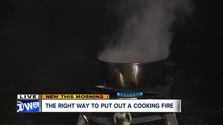 How to safely extinguish a kitchen fire