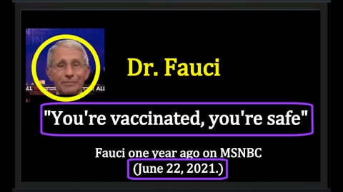 Joe Biden and Tony Fauci Have Said That the Vaccinated Can't Get Covid: Both Men Are Chronic Liars