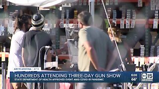 Hundreds attending three-day gun show