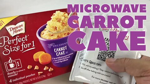 Bake Carrot Cake in your Microwave with Duncan Hines Perfect Size Mix Review