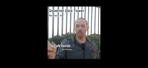 Governor Dick Tower with Troyer's Travels