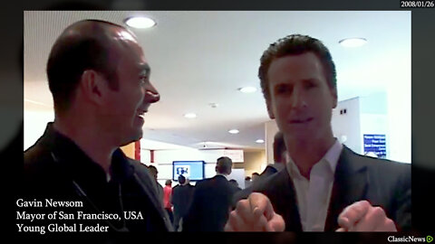 @Davos: Newsom About Schwarzenegger's Private Jet