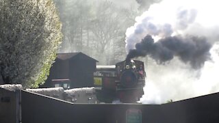 First Train Of The Year Rolling Into The Station At Tweetsie Railroad