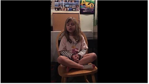 6-year-old girl preciously sings the Doxology