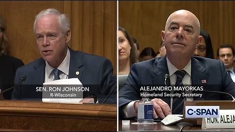 Sen Ron Johnson UNLOADS On Mayorkas: You Are Complicit In Murder of Americans