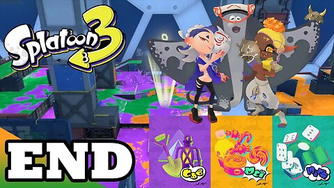 Splatoon 3 Gear,Grub & Fun Splatfest Ending - Trying To Find Tri-Colors [NSW][Commentary By X99]