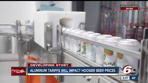 Tariffs on aluminum could impact beer prices
