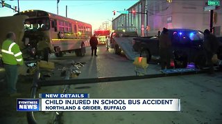 Student taken to the hospital after crash involving Buffalo school bus