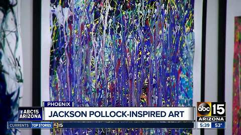 Jackson Pollock inspired art on display in Phoenix