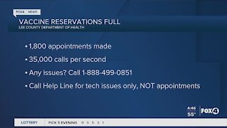 Vaccine reservation hotline for issues