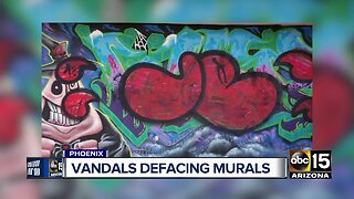 Police search for vandals defacing Valley murals