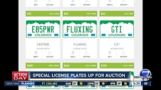 Special license plates up for auction