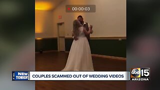 Couples scammed out of wedding video