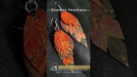 RETRO AUTUMN, 3 inch, leather feather earrings #genuineleather #handmade #leatheraccessories