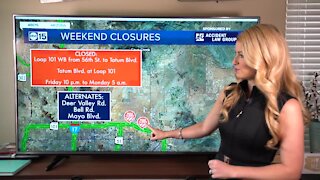 Weekend traffic closures around the Valley