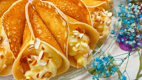 Are you sure you didn't cook these pancakes!? Arabic pancakes with cream.
