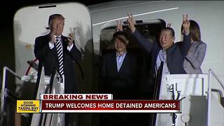 Trump welcomes home detained Americans