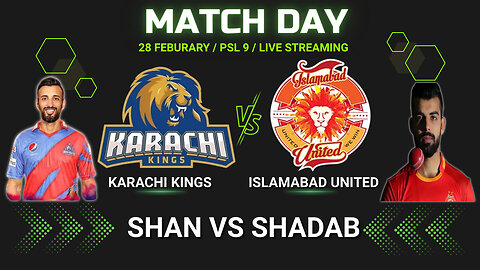 🔴Live PSL 2024 : KK v IU - 15th Match | ISLAMABAD UNITED vs KARACHI KINGS Live Score | #cricket