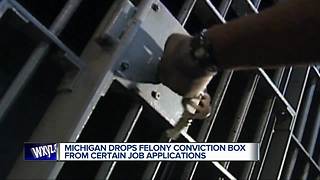 Michigan drops conviction box from job, license applications