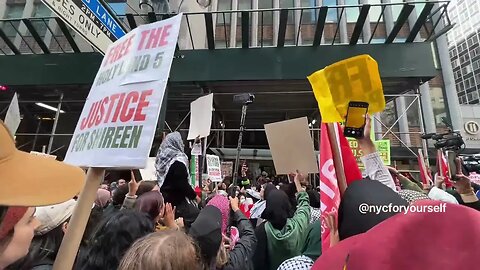 LIVE: Militant Palestinian and Communist Groups Rally near NYC Israeli Consulate after Hamas Attack
