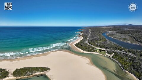 Sky to Sea: A Drone's Eye View of Mallacoota's Betka River at High Tide 5 Sept 2023