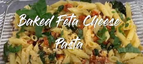 Baked Feta Cheese Pasta - With Garlic and Basil - Viral TikTok pasta recipe!