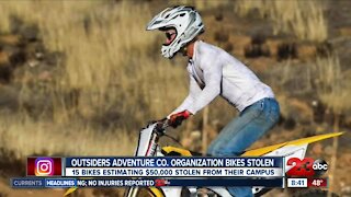 Outsiders Adventure Co. organization bikes stolen, $50K in bikes stolen from campus