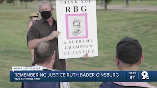 Vigil at Himmel Park honors Justice Ruth Bader Ginsburg