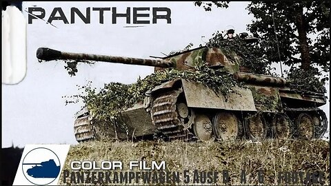 WW2 color footage Panther Ausf D - A - G Panzerkampfwagen 5.