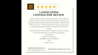 Landscaping Contractor 5 Star Review Hagerstown MD Video