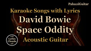 David Bowie Space Oddity Acoustic Guitar [Karaoke Songs with Lyrics]