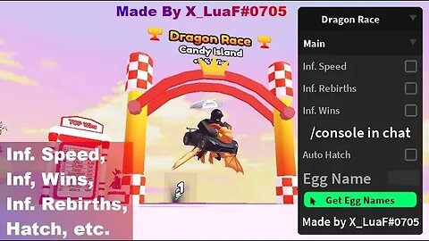 Roblox Dragon Race Script | Inf. Speed, Wins, Rebirths, Hatch, etc.