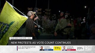 Protests in Maricopa County as vote counts continue