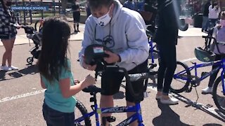 2nd graders get free bikes & helmets