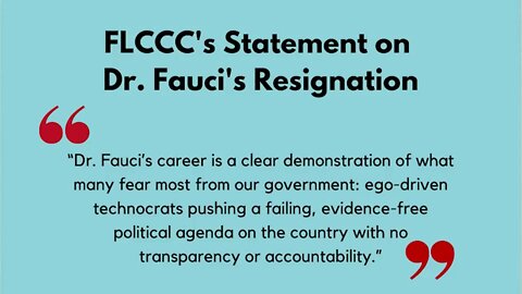 FLCCC's statement on dr. Death's resignation