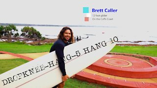 Gliding into 2021 - Brett Caller on a 12 foot longboard.