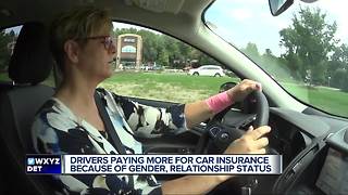 Drivers paying more for car insurance because of gender, relationship status