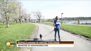 Mel Camp walks around Goat Island for 7k challenge