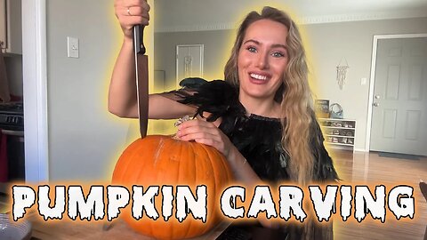 Pumpkin Carving! Russian Girl First Time Making Jack O Lantern!