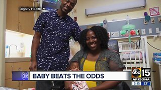 Baby weighing less than 1 pound at birth to leave Phoenix hospital
