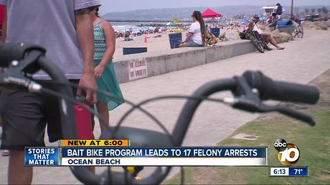 Bait bike program leads to 17 felony arrests