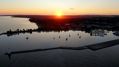 Drone captures breath taking beauty from above at the harborfront