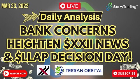 3/24/23 Daily Analysis: Bank Concerns Heighten $XXII News & $LLAP Decision Day!