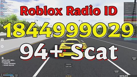 Scat Roblox Radio Codes/IDs