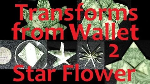 One Dollar Star Flower Lei, Transforming, Double Sided, Demo, Money Origami Dollar Design © #DrPhu