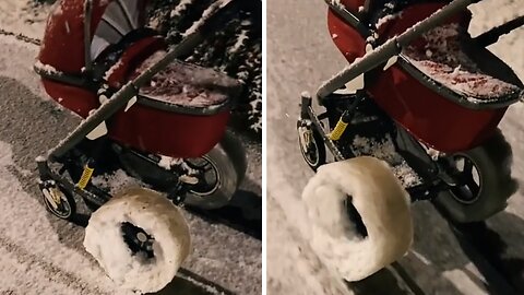 Baby Stroller Takes 'Winter Tires' To The Next Level