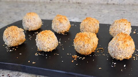 Golden coconut balls | Keto vegan snacks